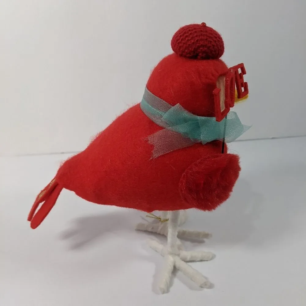 New Spritz Aerial Bird Target Valentine's Day Decor Love Sign Beret Hat Red NWT